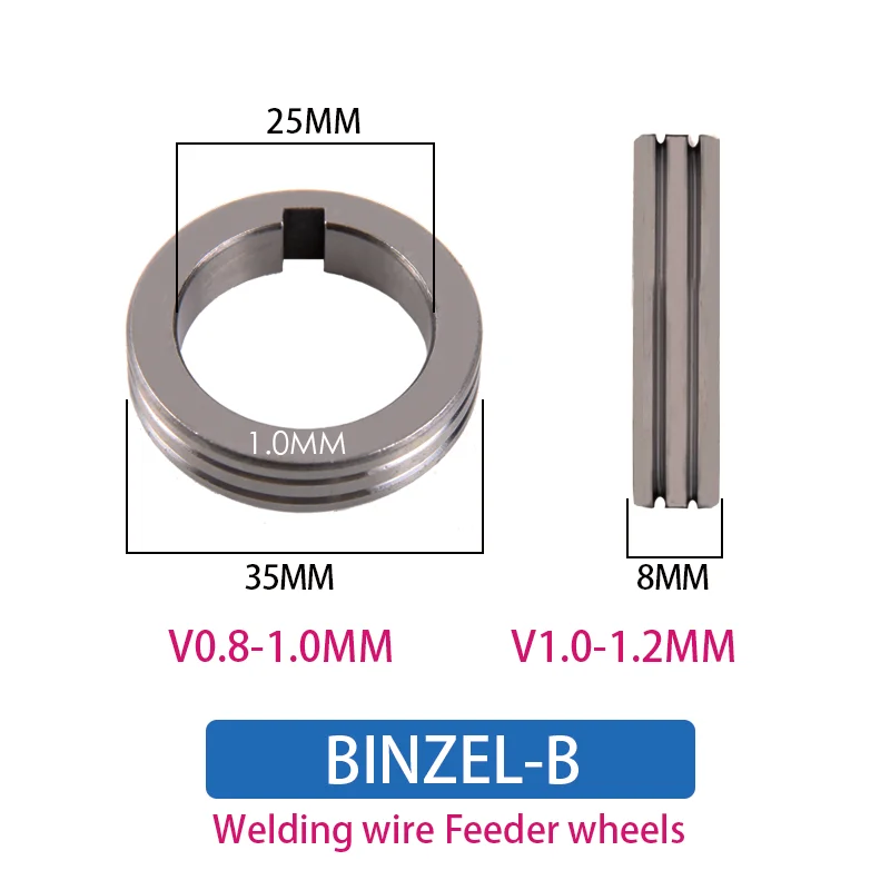 1PCS MIG Welding Wire Feeding Roll Panasonic Wire Feeder Wheel Roller 0.8 1.0 1.2 1.6mm V Binzel Wire Feeder Wheel Double Size