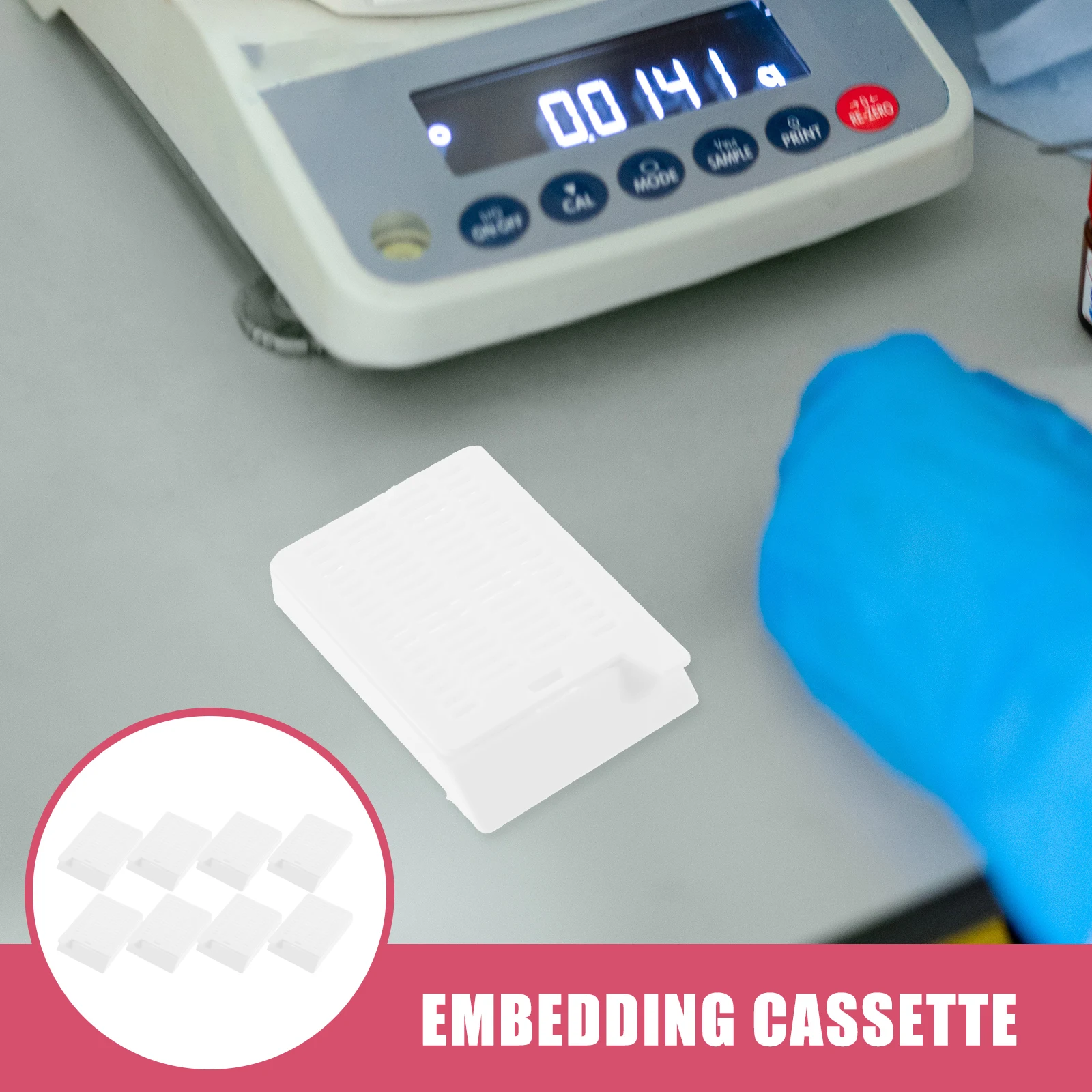 200 pcs Plastic Scientific Cassette Tissue Embedding Box Square Hole Drainage Histology Use Medical Teaching Supplies Tissue