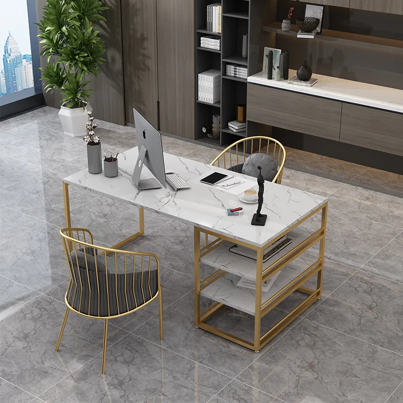 Thuisstudie desktop eenvoudige designer kantoor baas tafel bureau, computer bureau