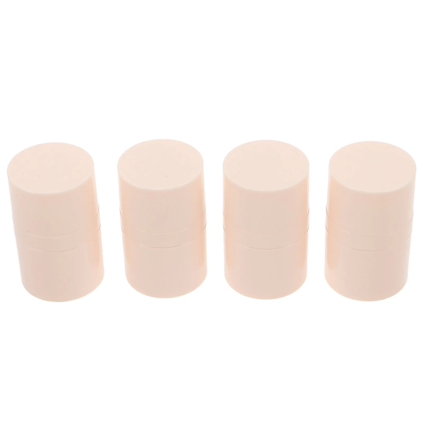 4pcs Portable Loose Powder Containers Empty Travel Size Makeup Box With Puff Reusable Small Plastic Face Powder Jar For