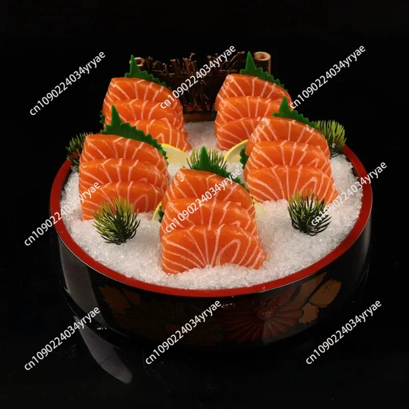 Simulation salmon sashimi platter model food food props display sample fake seafood platter sashimi pose
