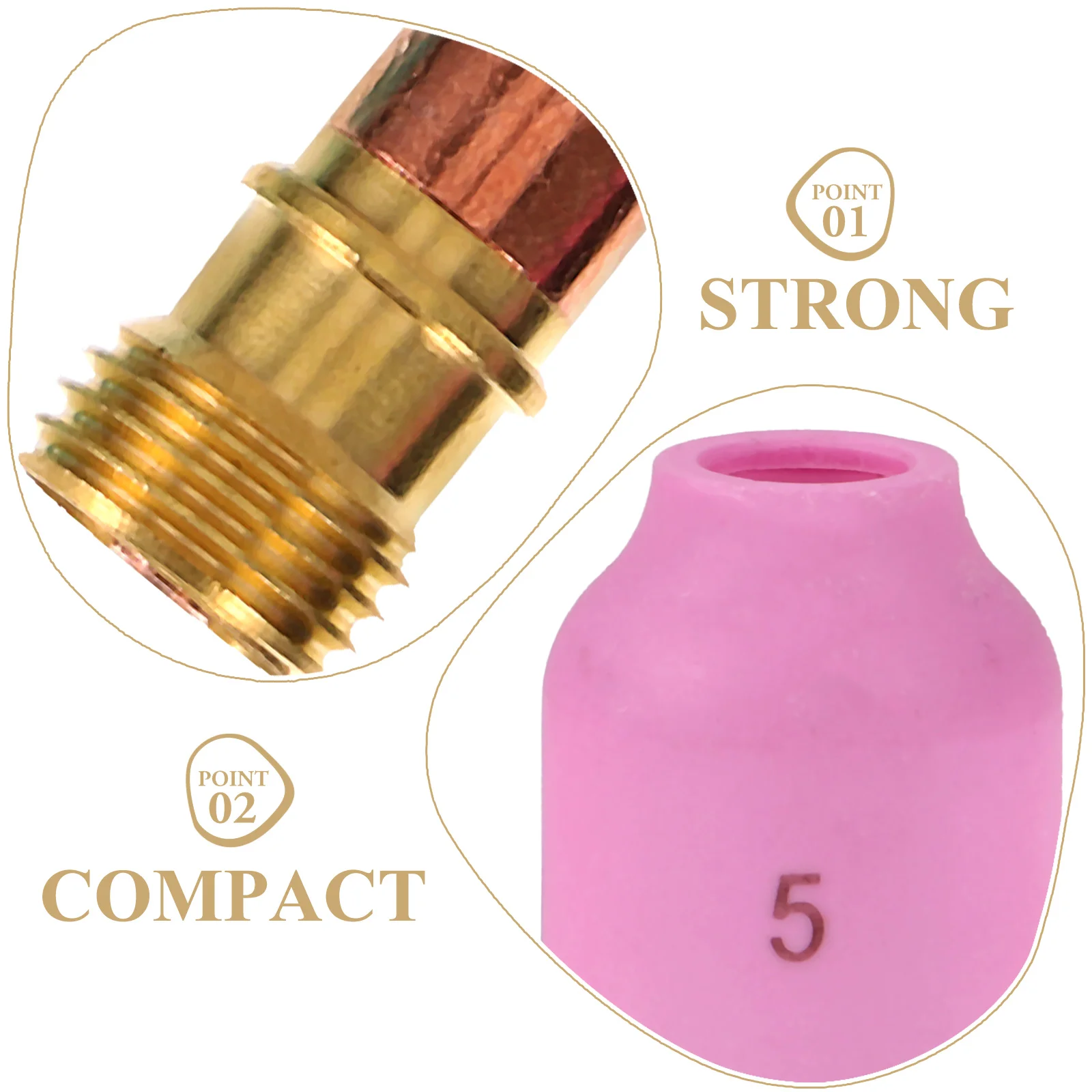 

1 set TIG Cup Wire Mesh Electrode Clip Stainless Steel Welding Torch Accessories Screen Set for Arc Welding Gun