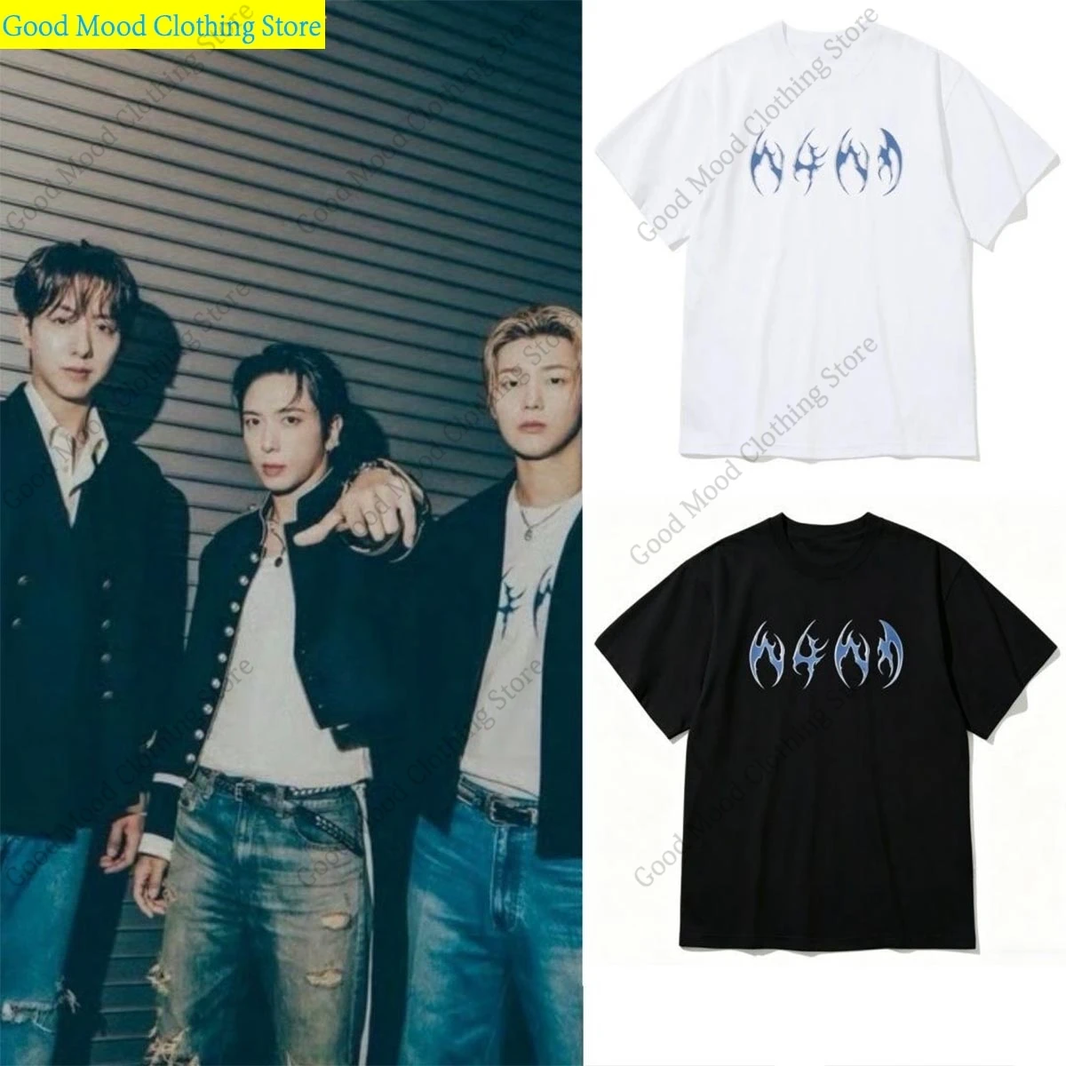 Camiseta CNBLUE 3LOGY Concert Jung Yong Hwa Lee Jung Shin Kang Min Hyuk, Camiseta con el Mismo Estampado, Kpop, Algodón, Manga Corta