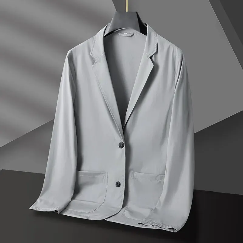 

6345-Foreign Trade Men's Fashion Leisure Small suit Male Korean Version Slim suit Jet Solid Color Jacket