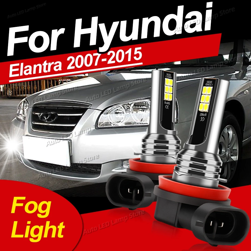 

2pcs Car LED Front Fog Light Bulbs 6000K Fog Lamp For Hyundai Elantra 2007 2008 2009 2010 2011 2012 2013 2014 2015 Plug and Play