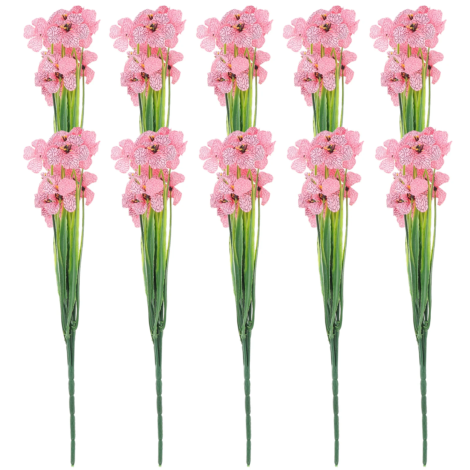 

10 Pcs Artificial Violet Simulation Flower Arrangement Home Decoration Pink Bouquet Lifelike Porch Fence Walkway Vase nament DIY