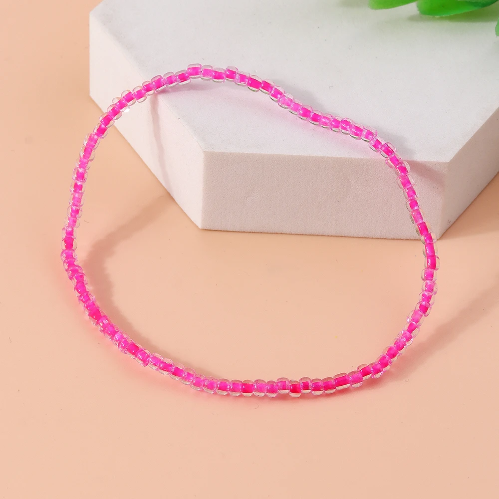 Aihua 1pc bunte kleine Blume Fußkettchen Böhmen handgemachte Multi Perlen Reis Perlen Knöchel Armband für Frauen Kinder Strand Schmuck Geschenk – Detail 17