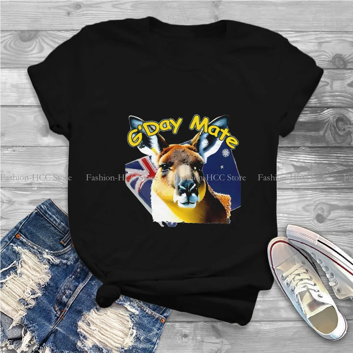 Australian Kangaroo Polyester TShirts G'day Mate Personalize Homme T Shirt New Trend Clothing