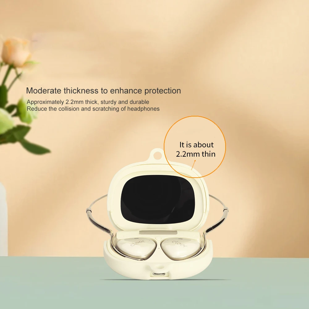 

For Cleer Clip Wireless Earbuds Silicone Soft Case Shockproof Protective Shell