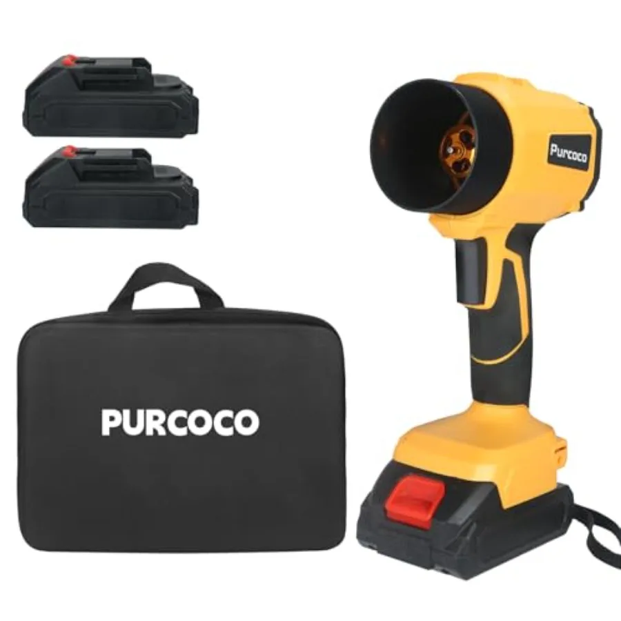 

Cordless Leaf Blower Handheld Jet Dry Mini Blower with 2X 20V Batteries Lightweight for Car Patio Garden Lawn Leaves Debris