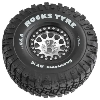 4個2.2吋輪圈和輪胎,橡膠地形輪胎,適用於1/10遙控攀爬車Axial SCX10 RR10 Wraith KM5 8 最佳銷售 2.2 履帶輪胎 - №6