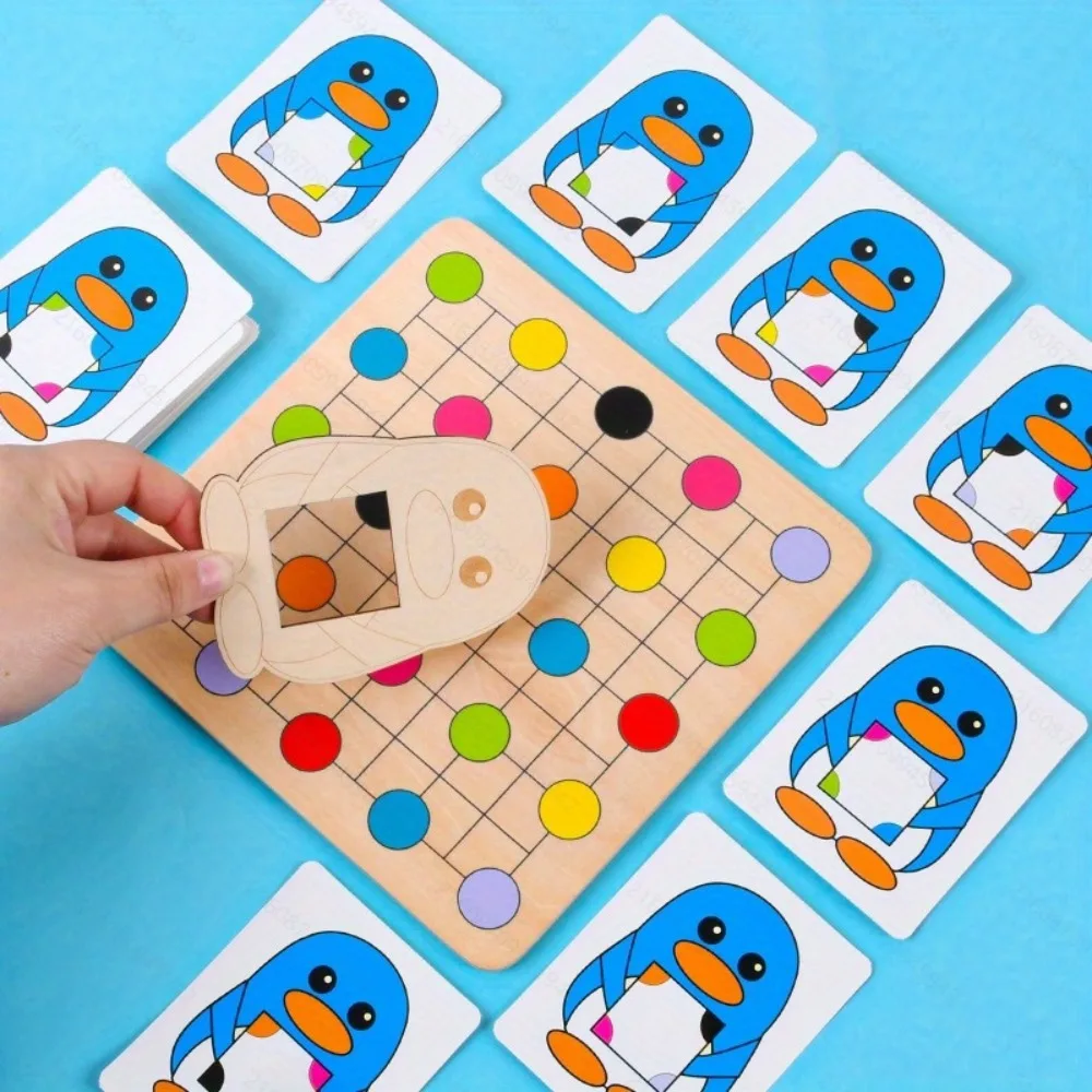 

Penguin Color Matching Puzzle desk game, Logical Thinking Reasoning Observation Game Educational Toy Thanksgiving Gift
