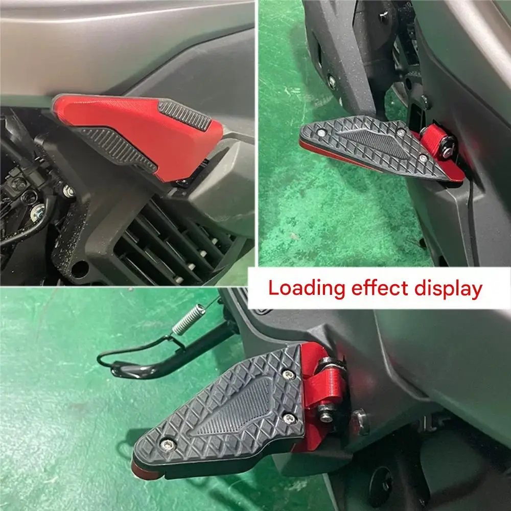 High-quality pedal accessories for Haojue UFR150 and UHR150 after modification: enlarged, widened, textured, non-slip pedals.