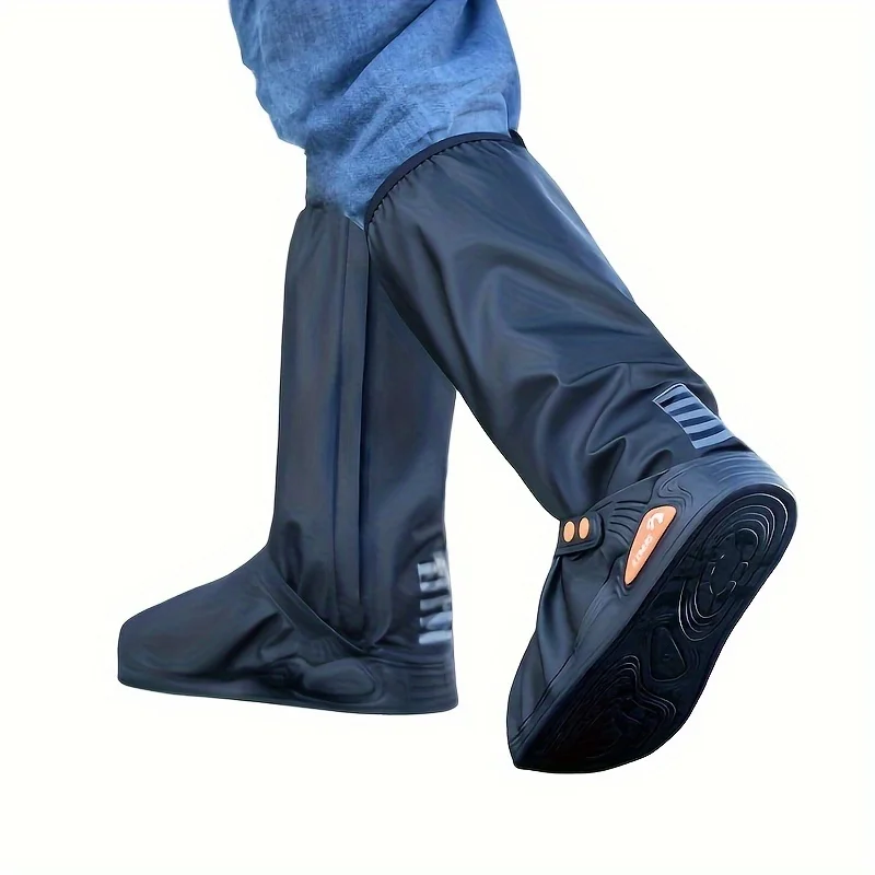 New Thickeneded Pvc Rainproof Shoe Covers Wholesale Non-Slip Adult High-Top Rain Shoe Covers Outer Wear Water Shoes Rain Boots Anti-Sand Dust Shoe Covers Waterproof