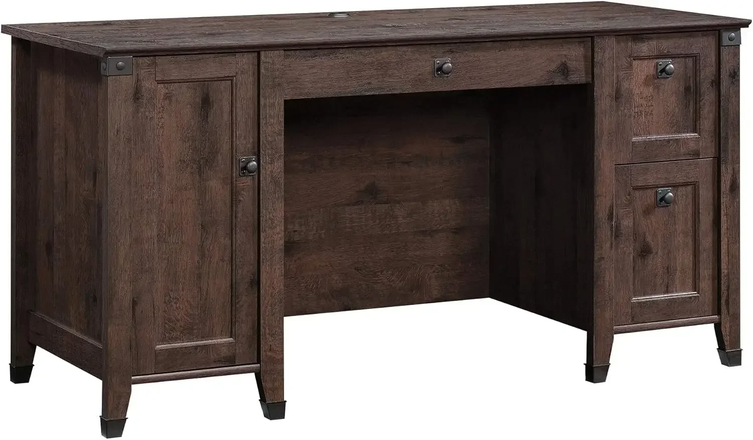 Carson Forge Computer Desk, Coffee Oak finish