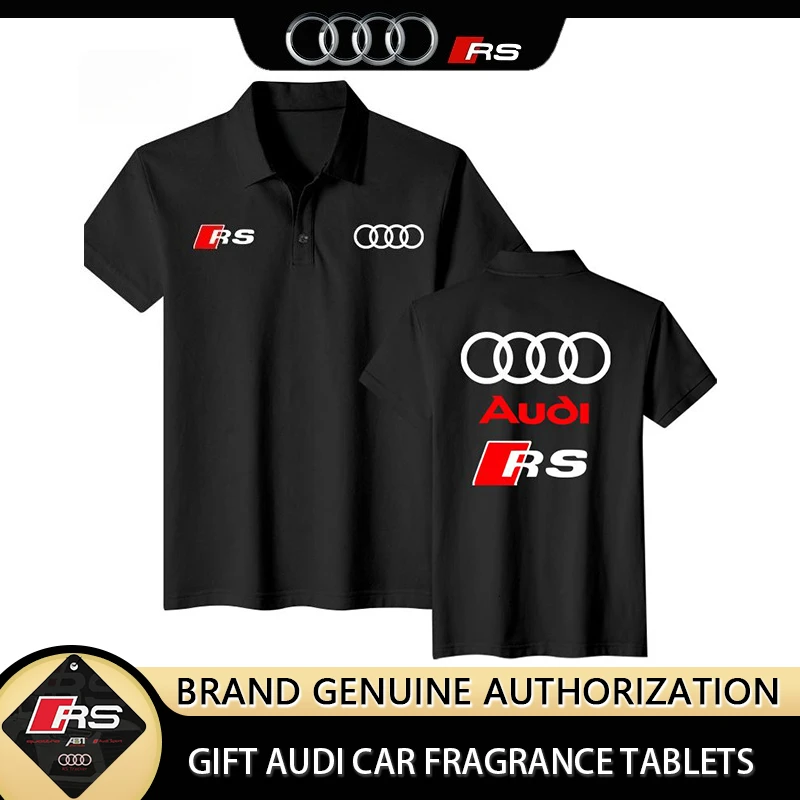 

Audi RS Car Performance Modified Car Men's and Women's POLO Shirts Work Clothing Short Sleeve Summer Racing Motorcycle T-Shirts