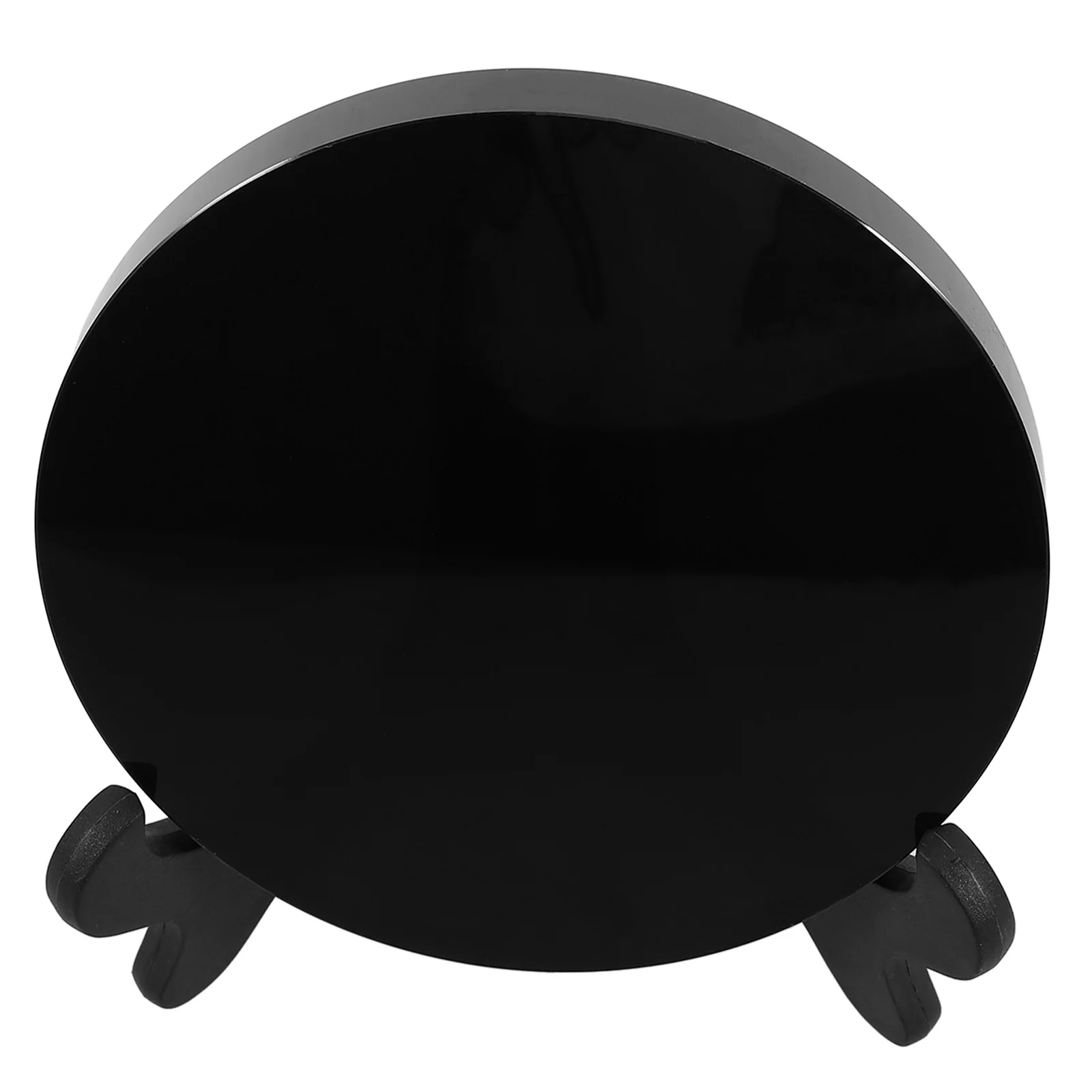 

1 set Obsidian Stone Mirror Circle Scrying Mirror For Meditation Divination Table Centerpiece Home Decor Modern Black Round