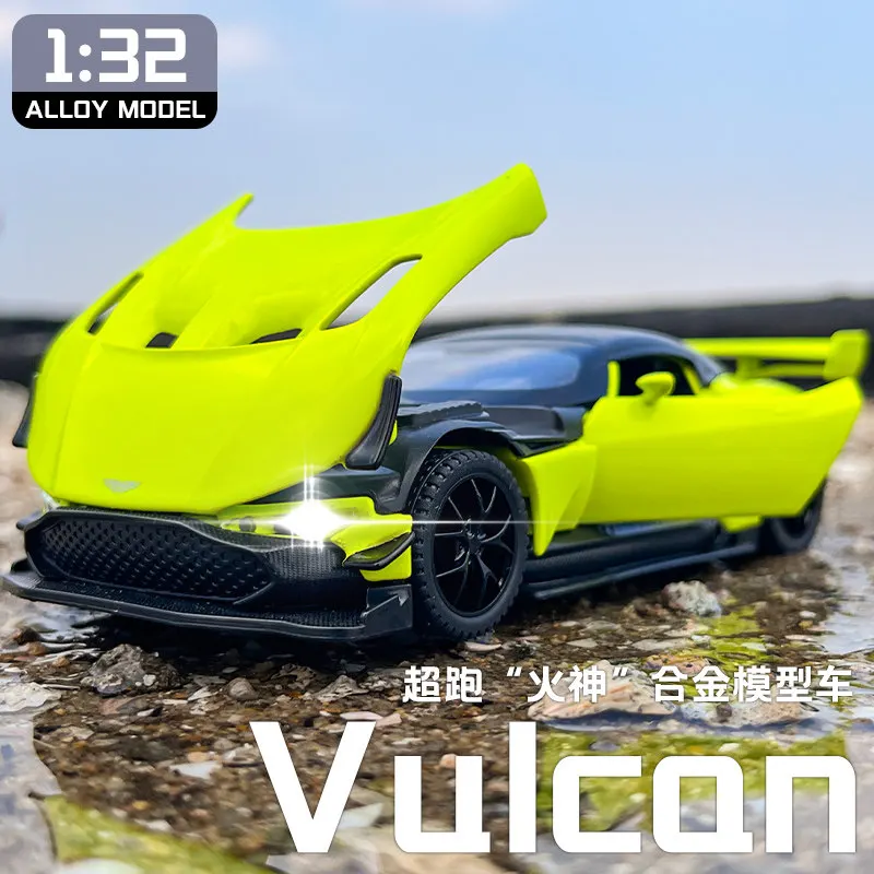 1:32 Vulcan Full Carbon Fiber Track Supercar Alloy Diecast Model Car Trendy Ornaments Collectibles Ornaments Gifts