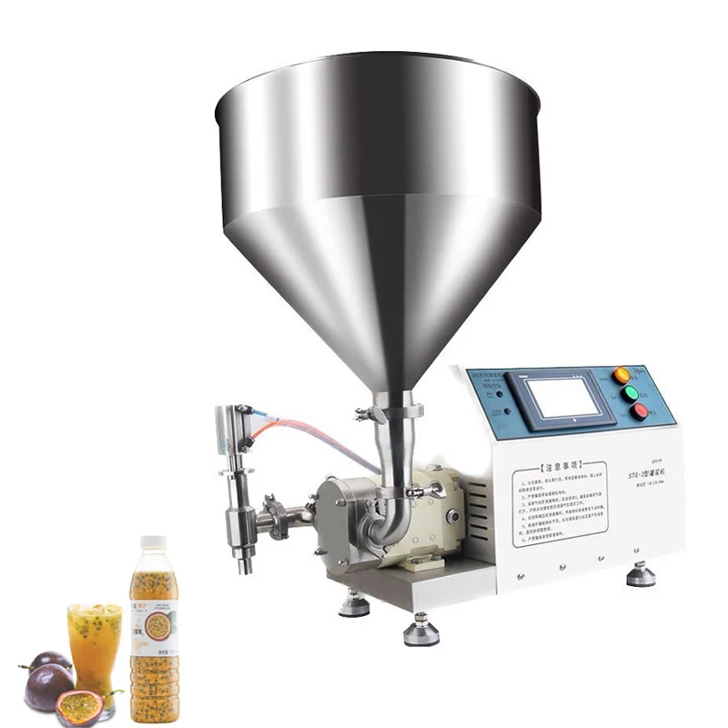 100ml-5L Liters High Viscosity Chili Sauce Ketchup Honey Filler Semi Automatic Cream Paste Rotor Lobe Pump Filling Machine