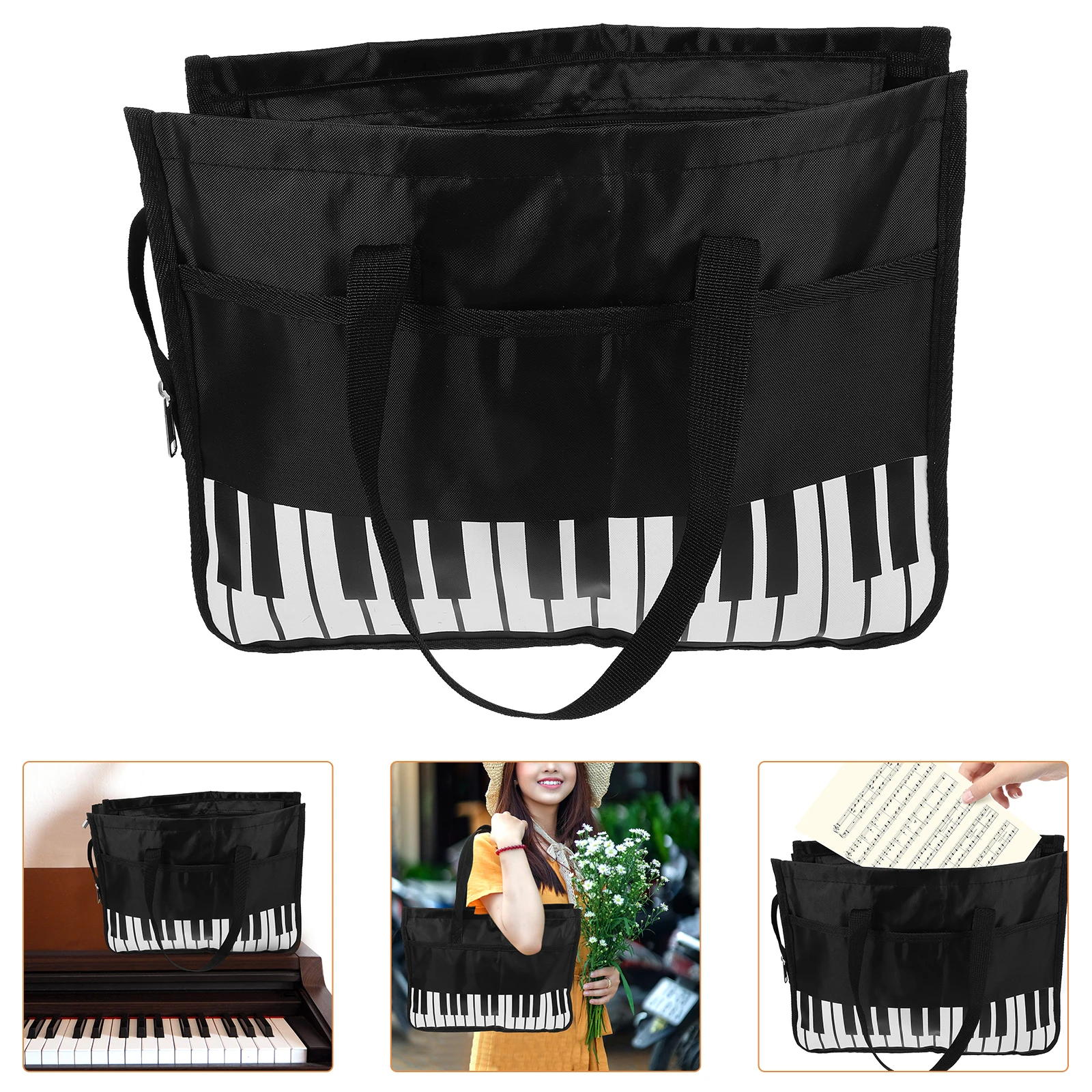 

Piano Sheet Music Bag Large Storage Waterproof Oxford Cloth Music Score Holder For Violin Guitar Ukulele Portable Tote Case
