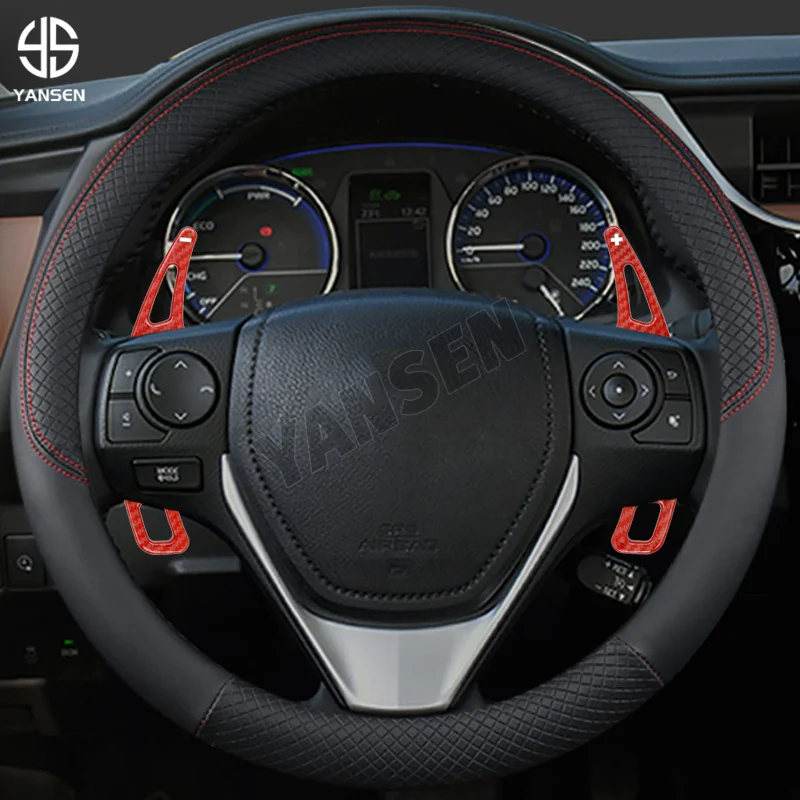 Paddle Shifter For Toyota Camry 2011-2017 Steering Wheel paddle shift sticker For TOYOTA REIZ LEVIN Corolla Accessories