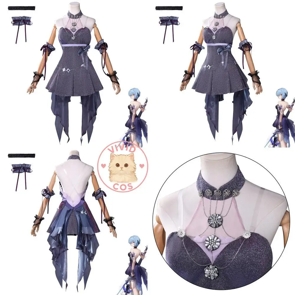 Game NIKKE: Godin van de Overwinning Cosplay Kostuum Anime Rei Ayanami Grijze Jurk Set Mode Rollenspel Vrouwen Pruik Comic Con Halloween