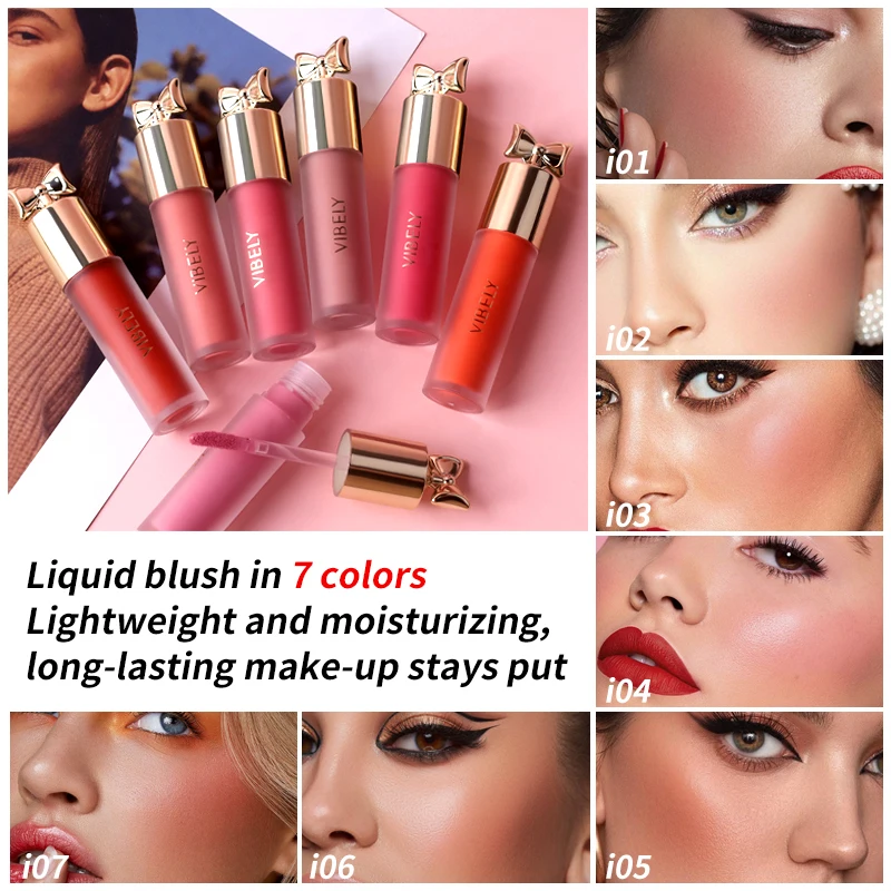 New Face Liquid Blush Silky Smooth Cheek Eyes Mousse Blusher Stick Long Lasting Red Rouge Waterproof Contour Makeup Cosmetics