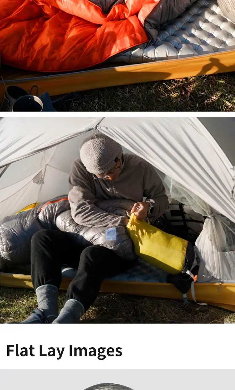 WIND HARD DUSK Upgrade 7D DWR Nylon 800FP Ultradener Schlafsack Down Pro Ultraleichte Camping Wandern Rucksackreisen Schlafsäcke – Detail 9