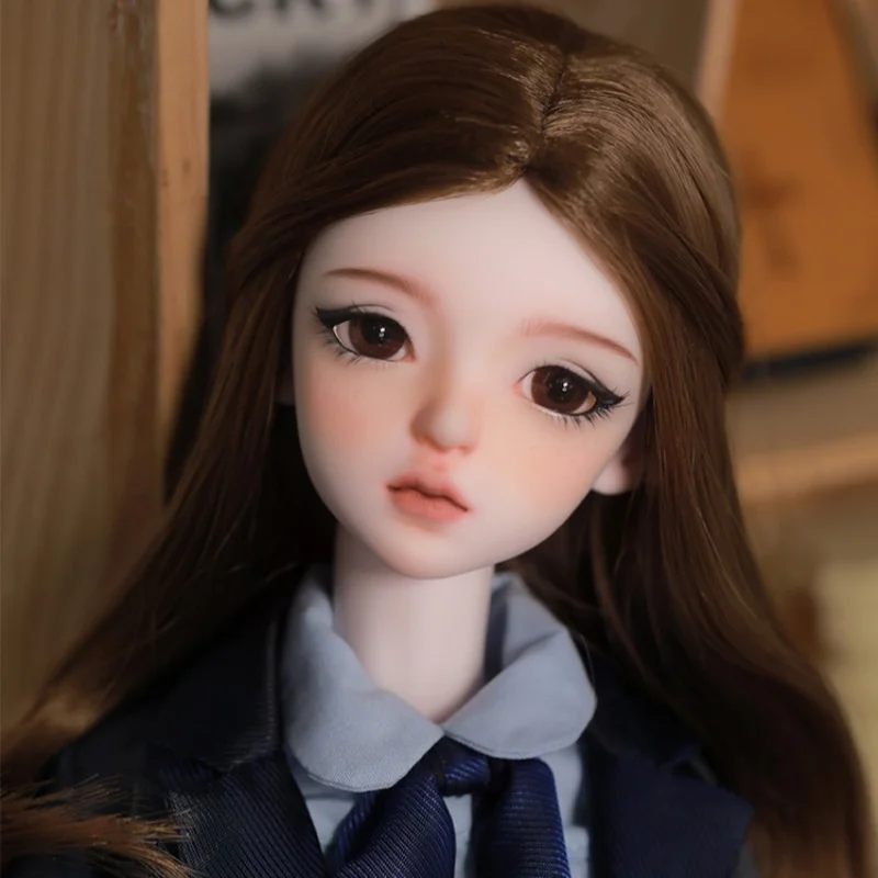 Celia Bjd Doll 1/4 Fullset Barly Royal College JK Uniform Blue Suit Pleated Shirt Mary Jane Shoes Toy for Girl Shugafairy