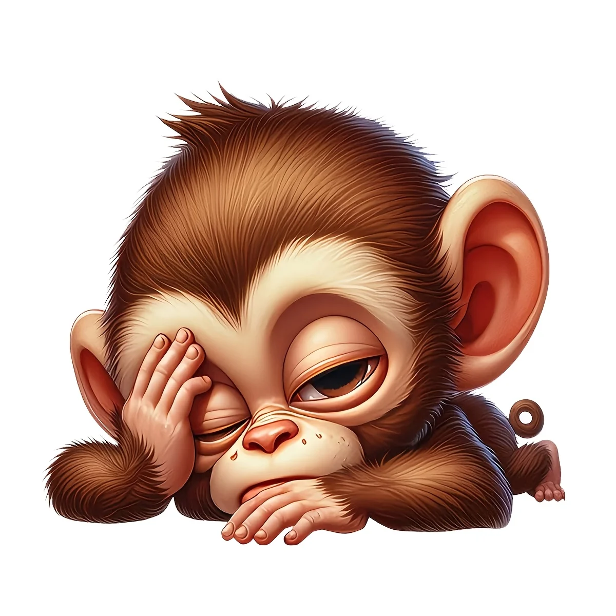 Cute Monkey Vinyl Sticker, Decal for Laptop Car Water Bottle Truck Phone Motorcycle Window Wall Cup, Party Decor Gift