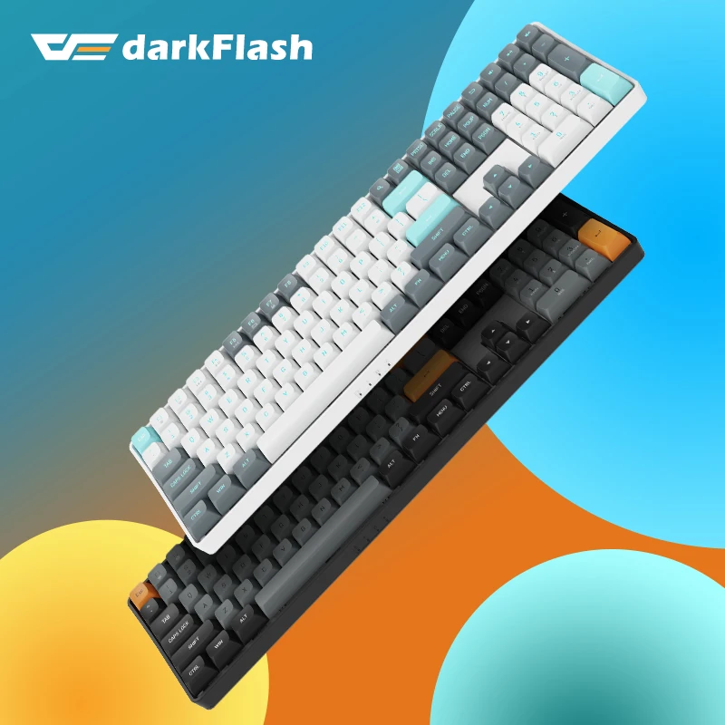 USB-клавиатура Darkflash GD110 Механическая Проводная с 110 клавишами, USB Type-C и 2.4 беспроводными красными переключателями