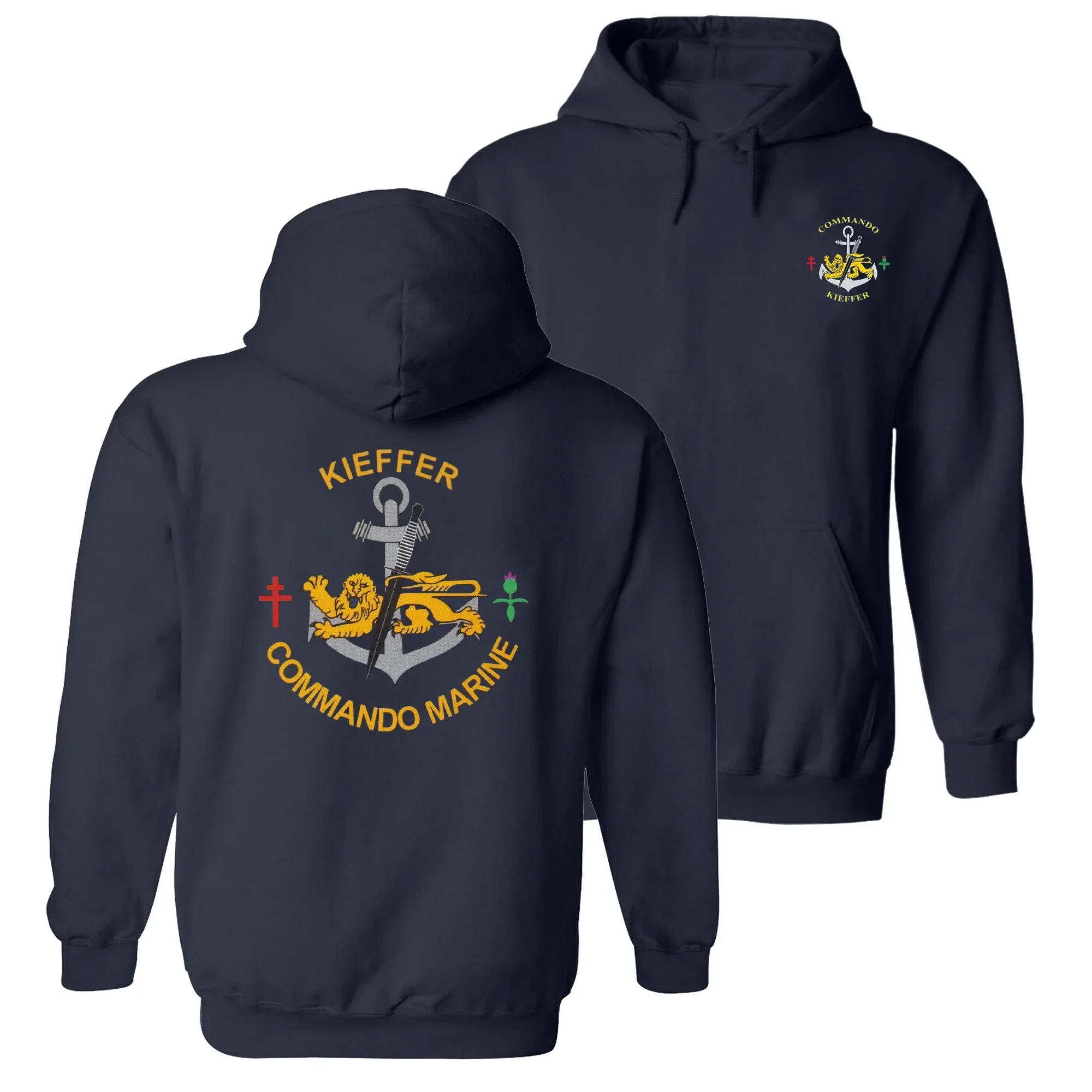 French Naval Special Forces Commandos Marine Kieffer Pullover Hoodie New 100% Cotton Casual Mens Sweatshirts Military Streetwear
