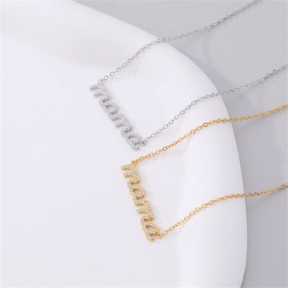 

Корейское колье MAMA 925 пробы — День матери, роскошный циркон, уникальный женский воротник Евро