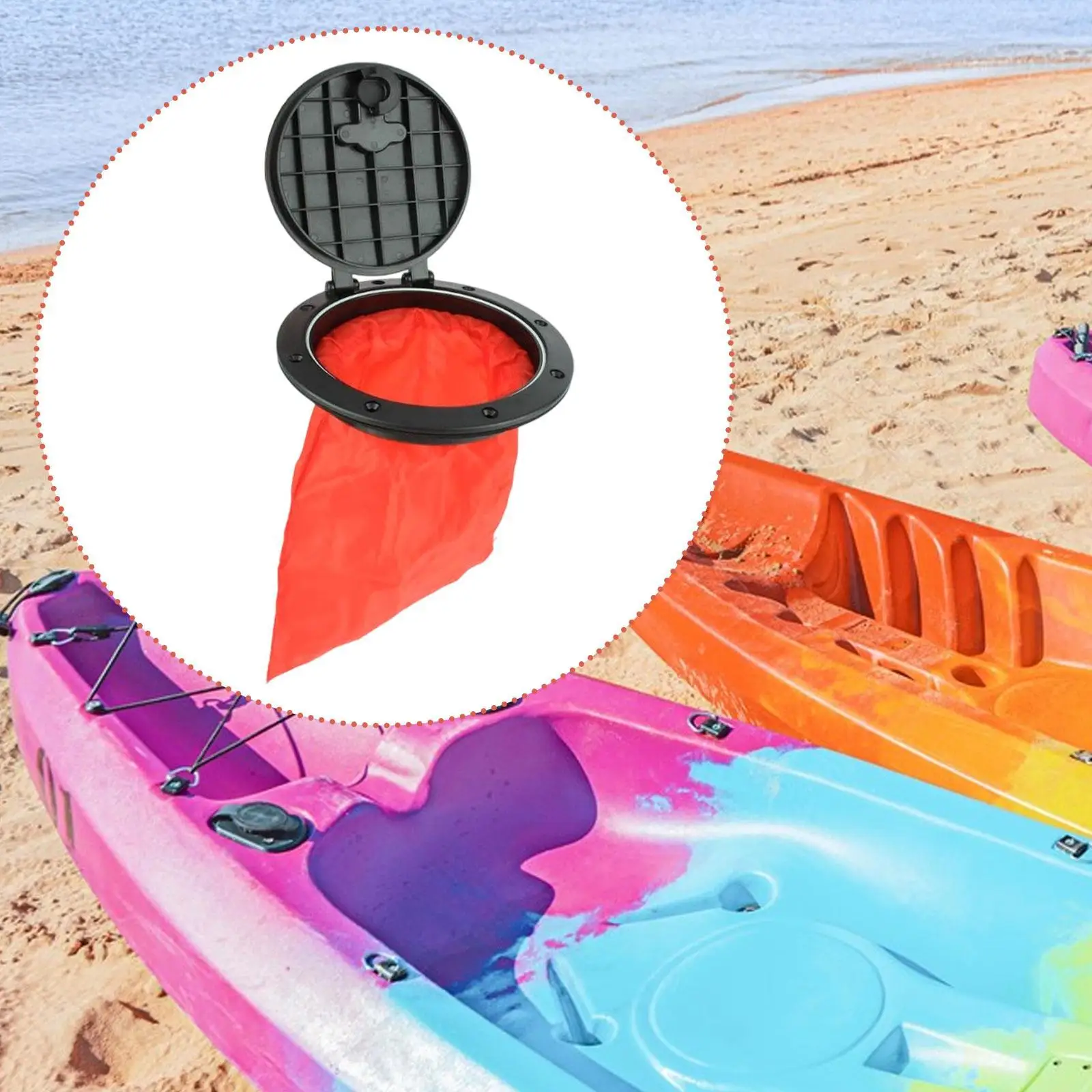 

6 Inch Kayak Deck Hatch Cover with Storage Bag for Canoe And Fishing