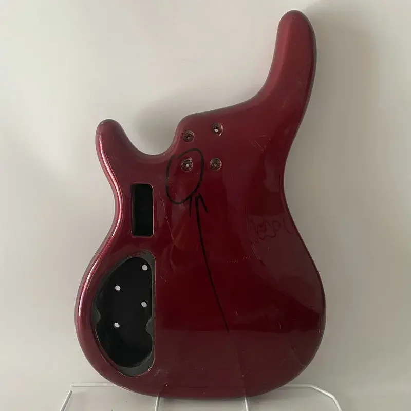 TB191 Ibanez Original 4 or 5 String Bass Guitar Body Solid Mahogany Body Wine Red Color with Piants Damages and Problems