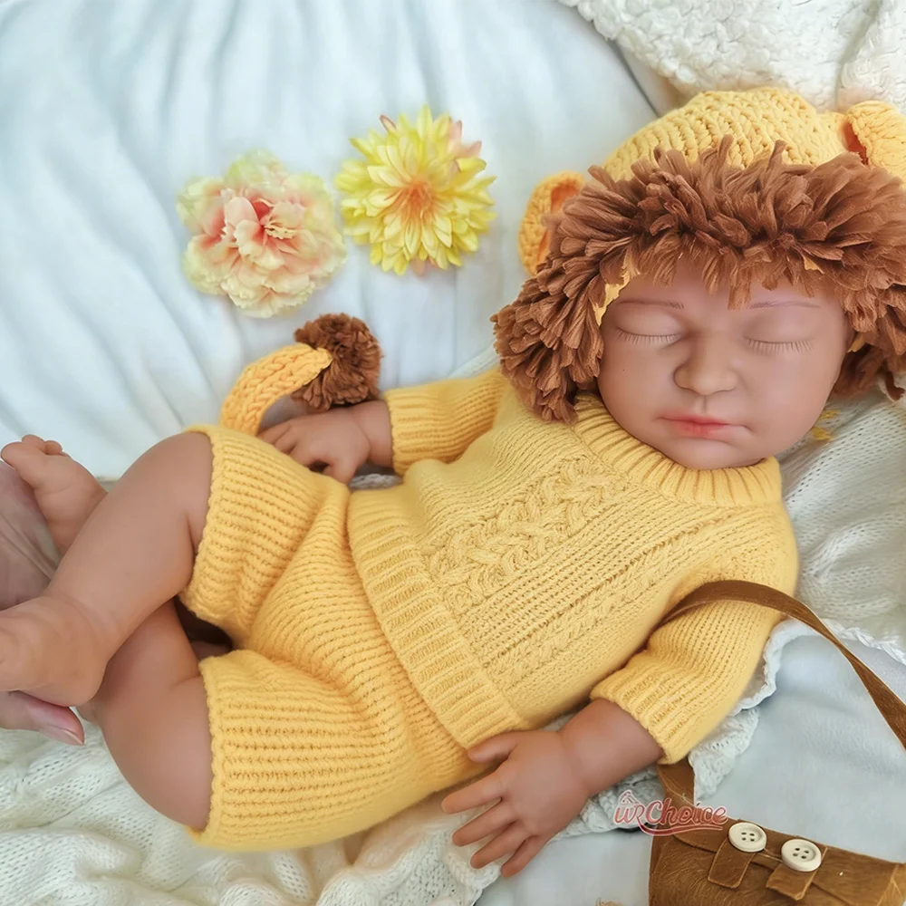 リアルな22インチフルシリコンリボーンドール、子供へのプレゼント、眠っている新生児の女の子、教育用小道具、コレクターのディスプレイ用