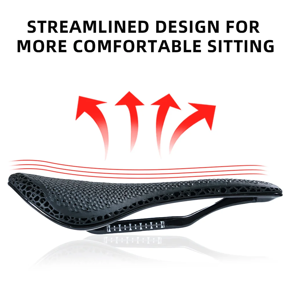 ONIRII Carbon Bike Saddle 3D Printed Cushion Riding Seat Shockproof Lightweight for MTB/ Road / Gravel / TT /Folding Bicycle NEW