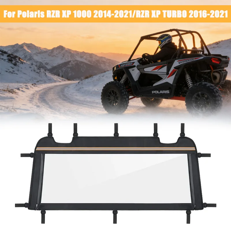 

UTV Rear Windshield Window Shield Weatherproof For Polaris RZR XP 1000 2014-2021 RZR XP TURBO 2016-2021 UTV Accessories