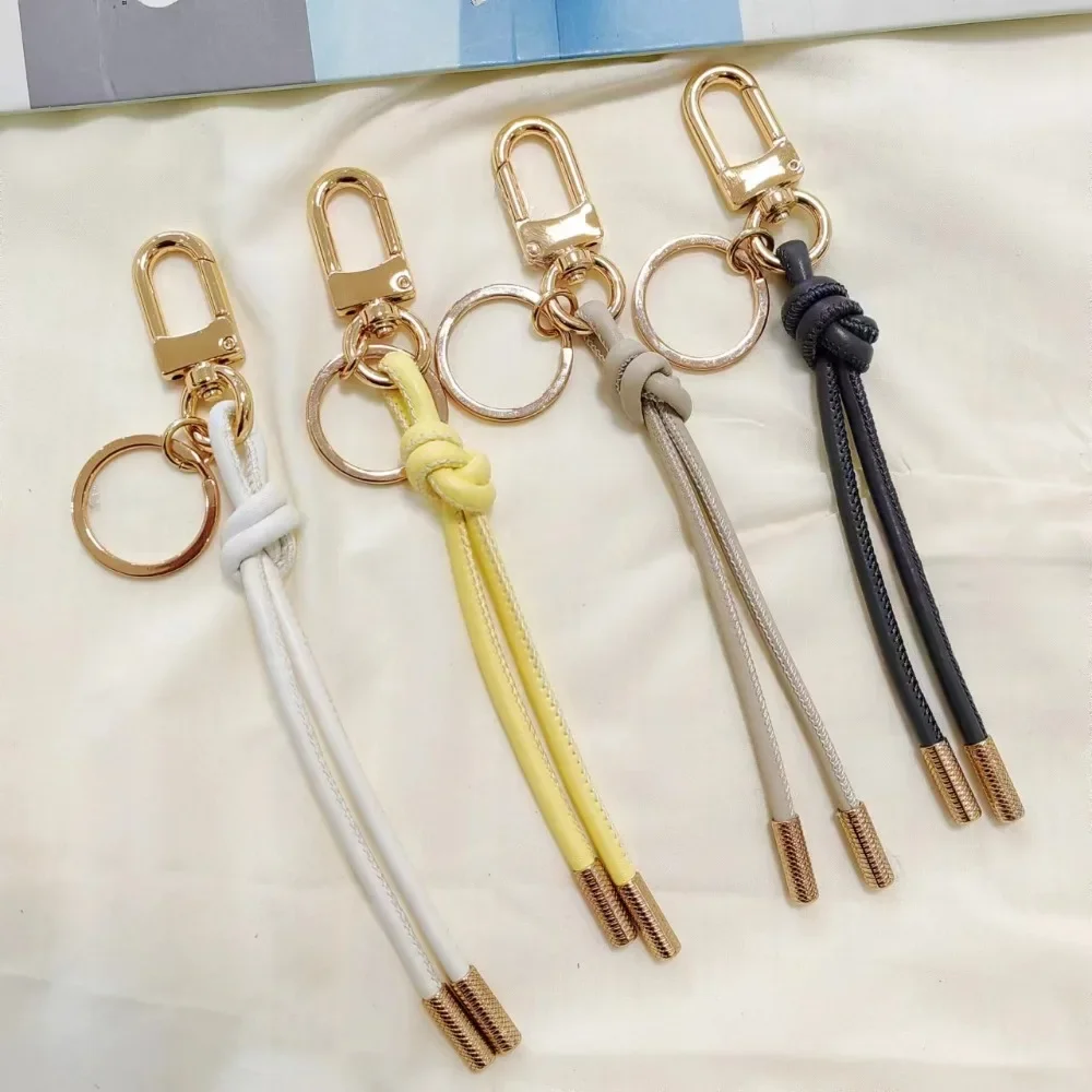 Yeni Lüks Tasarım PU Deri Halat Püskül Anahtarlık Aksesuarları Basit Stil Anahtarlık Kolye Güzel Küçük Hediye Okul Çantası Asılı