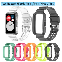 Transparentes band für huawei uhr fit 2 neues armband silikon band armband gletscher armband correa für huawei uhr fit 1 armband