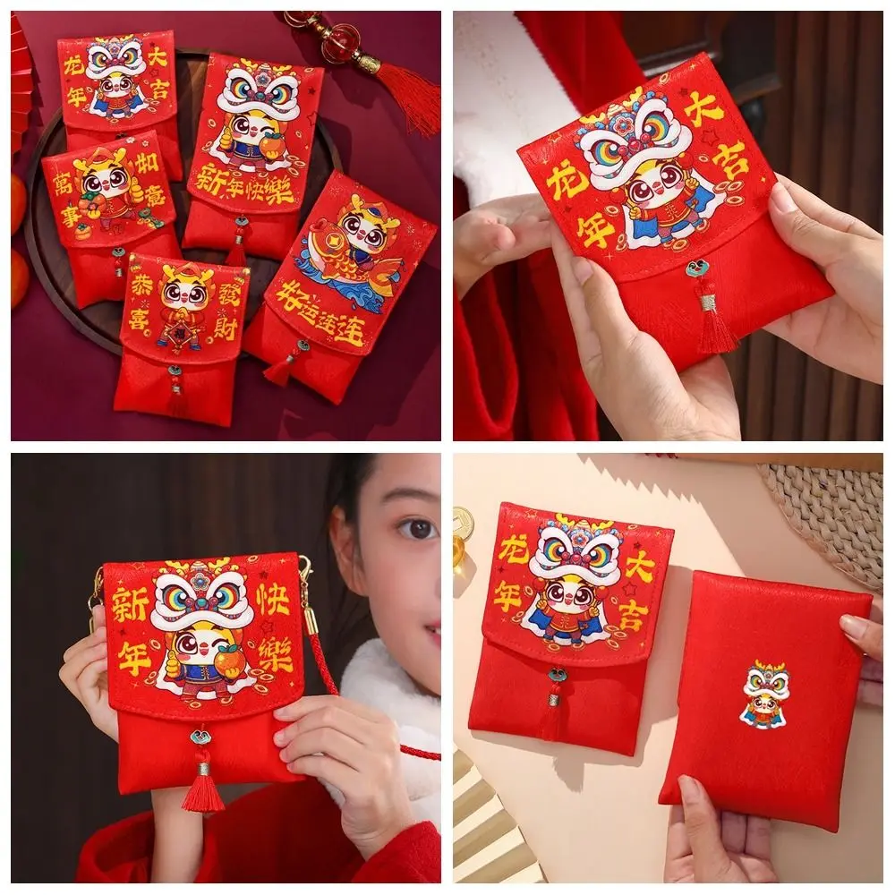 

Coin Purse Money Packing Bag Lucky Money Wallet Red Packet 2024 Red Envelope Children's Bag Lucky Money Dragon Year Mascot Kids