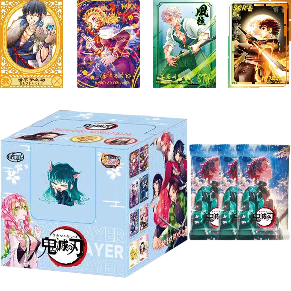 

Wholesale New Demon Slayer Cards Collections Booster Box Japanese Anime Game Child Kimetsu No Yaiba Collectibles Kids Toys