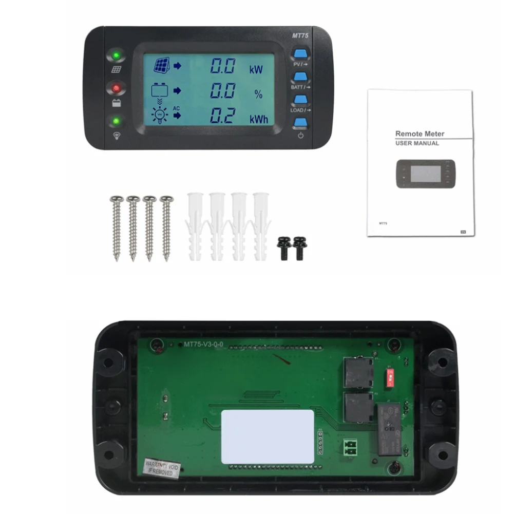 

Дистанционный счетчик MT75 с двумя портами связи для солнечного контроллера EPEVER и мониторинга инвертора и дистанционного управления включением/выключением