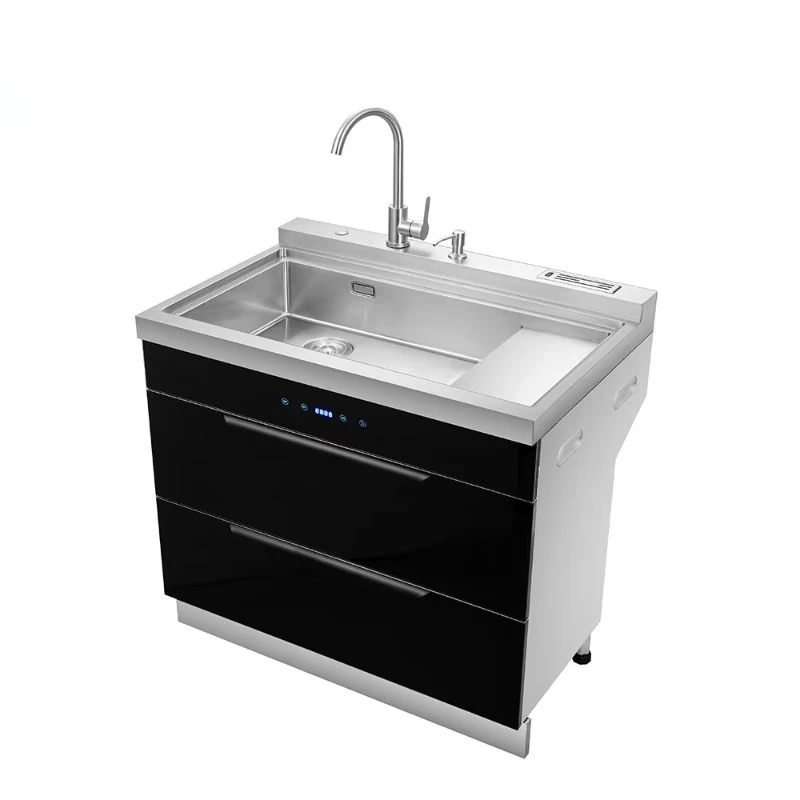 ระบบอ่างล้างจานอัจฉริยะอัลตราโซนิก - เครื่องทำความสะอาดฆ่าเชื้อและอบแห้งแบบอัตโนมัติเต็มรูปแบบ ความจุขนาดใหญ่ แกนคู่ รุ่น X1