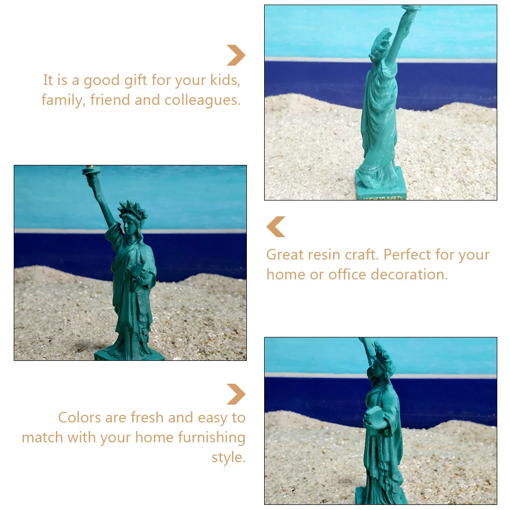 Statue of Liberty Ornament Bedroom and Living Decor Resin Goddess Decorate Fine Workmanship Decoration Sand Table Game Model