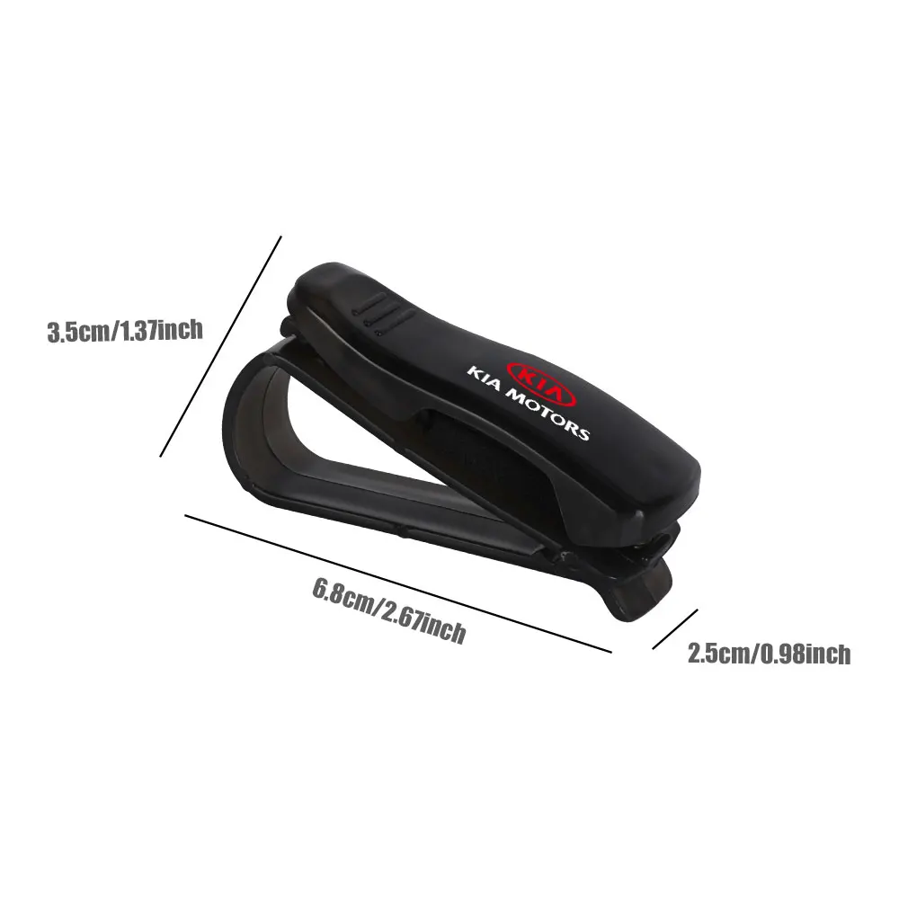 Car Sun Visor Glasses Clip Card Ticket Holder Storage Fastener For KIA Sportage Rio Ceed Morning Proceed Picanto Sorento Optima view 6