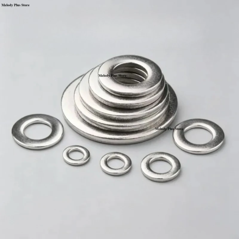 304 Stainless Steel Ultra Thin Flat Washer M2 M3 M5 M6 M8 M10 M12 M20 Precision Shim Rings Plain Gaskets Fasteners Assortment