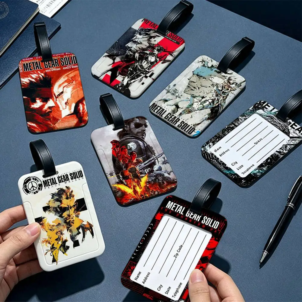 Game Metal Gear Solid Durable PVC Anti lost Baggage Tag With Info Card Lightweight Luggage Identification Label