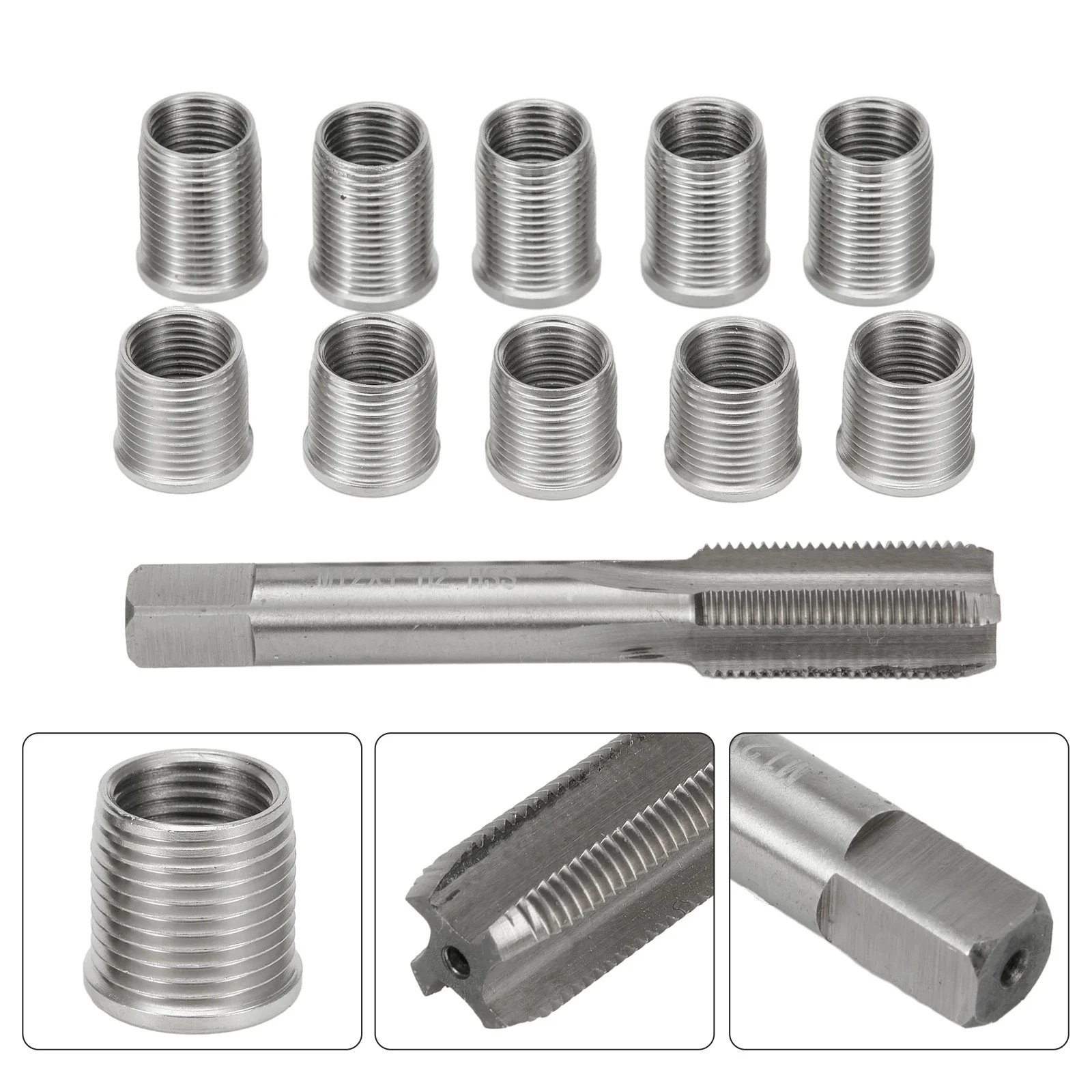 

Tap Spark Plug Repair Thread Repair Kit Factory Workshop 10mm*10 Hand Tools Industrial Parts Light Replacement