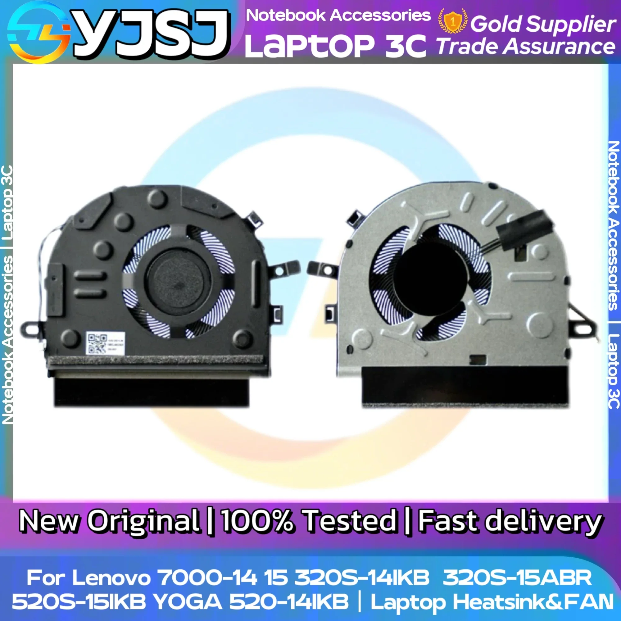 

New Original Laptop CPU Cooling Fan For Lenovo IdeaPad 320S-14IKB 320S-15ABR 520S-15IKB YOGA 520-14IKB Flex 5-1470 Heatsink&FAN